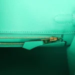 Hermes Birkin 25 Menthe Varanus Niloticus Lizard Gold Hardware - Image 9