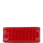 Hermes Kelly Sellier 25 Braise Shiny Alligator Mississippiensis Gold Hardware - Image 6