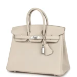Hermes Birkin 25 Craie Togo Palladium Hardware - Image 5