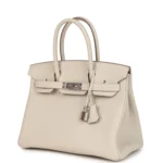 Hermes Birkin 30 Craie Togo Palladium Hardware - Image 3
