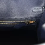 Hermes Birkin 25 Bleu Indigo Matte Alligator Gold Hardware - Image 8