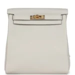 Hermes Kelly Ado II Backpack Gris Perle Evercolor Gold Hardware