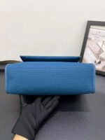 Herbag 31 blue black leather tote bag - Image 3