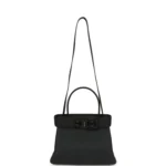 Hermes Medor Bag Black Togo and Swift Palladium Hardware - Image 6