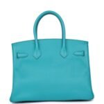 Hermes Birkin 30 Bleu Paon Epsom Gold Hardware - Image 4