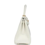 Hermes Kelly Retourne 28 White Evercolor Gold Hardware - Image 3