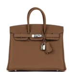 Hermes Birkin 25 Alezan Togo Palladium Hardware